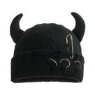 Gorro De Inverno Unissex Com Chifres De Diabo Em Tricô, Touca Quente De Hip Hop Para Homens E