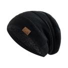 Gorro de Inverno Unissex com Forro de Pele - Gorro de Caveira Casual de Malha