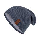 Gorro De Inverno Unissex Com Forro De Pelúcia, Tricotado, Quente, Boné De Esqui Sólido Para Homens E