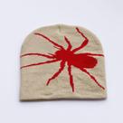 Gorro De Inverno Unissex Em Tricô Com Teia De Aranha, Quente E Engraçado, Estilo Cartoon, Sem Punho,
