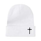 Gorro De Inverno Unissex Tricotado Com Design De Letra Bordada E Cruz, Boné De Outono Para Mulheres