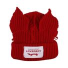 Gorro De Lã Com Orelhas De Coelho Em Cor Sólida, Feito À Mão, Para Outono E Inverno