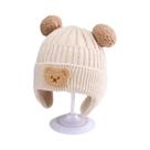 Gorro De Lã Para Bebê Com Orelhas De Urso, Proteção Quente E Espessa, Estilo Coreano Para Crianças Gorro De Lã Para Bebê Com Orelhas De Urso, Proteção Quente E Espessa, Estilo Coreano Para Crianças