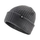 Gorro De Lã Tricotado Masculino Quente, Cor Sólida, Dupla Camada, Grosso, Para Inverno, Boné Para