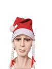 Gorro De Natal Mamãe Noel Com Trança Em Feltro