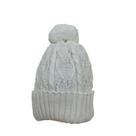 Gorro de Tricô Para Meninas Com Pompom Pérola