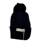 Gorro de Tricô Para Meninos Com Pompom Preto