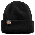 Gorro Ergodyne N-Ferno 6811Z de Punto Acanalado con Bolsillo con Cremallera Negro