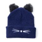Gorro feminino Da Moda Com Orelhas De Gato Malha Acrílica