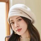 Gorro Feminino De Fleece Macio E Confortável Com Bolso, Boné De Tricô Acrílico Para Outono E Inverno