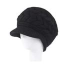 Gorro Feminino De Inverno Com Forro De Pelúcia Quente, Chapéu De Malha De Pele De Coelho, Boné À