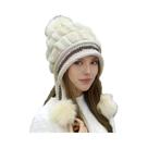 Gorro Feminino De Inverno Quente Com Forro De Lã E Protetor De Orelha, Touca De Malha Casual Grossa Gorro Feminino De Inverno Quente Com Forro De Lã E Protetor De Orelha, Touca De Malha Casual Grossa