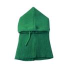 Gorro Feminino De Inverno Quente E Grosso De Tricô Com Capuz Balaclava E Gola Falsa De Moda