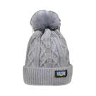 Gorro Feminino De Tricô Grosso Com Pompom, Quente, Cor Sólida, Para Outono Inverno