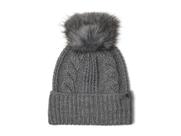 Gorro feminino THE NORTH FACE Oh Mega Fur Pom TNF cinza