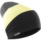 Gorro Flatspin Dupla Face Unissex - Preto/Amarelo/Cinza - Salomon Gorro Flatspin Dupla Face Unissex - Preto/Amarelo/Cinza - Salomon