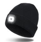 Gorro LED Hatlight Unissex USB Recarregável Preto de Inverno