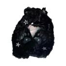 Gorro Lolita Y2K Com Orelhas De Gato Góticas E Cachecol Integrado Para Mulheres, Estrelas Brilhantes