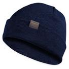 Gorro MERIWOOL Merino Wool Blend, malha canelada, azul marinho, unissex