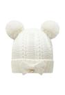 Gorro Off White com Pompons Infanti