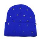 Gorro Punk Masculino Com Rebites, Touca Gótica De Caveira, Acessório De Inverno Quente De Tricô Para Gorro Punk Masculino Com Rebites, Touca Gótica De Caveira, Acessório De Inverno Quente De Tricô Para