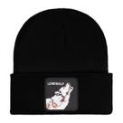 Gorro quente de inverno Lones Wolfs Knit Slouchy Cuffed Skul Gorro quente de inverno Lones Wolfs Knit Slouchy Cuffed Skul
