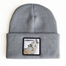 Gorro quente de inverno Lones Wolfs Knit Slouchy Cuffed Skul