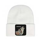 Gorro quente de inverno Lones Wolfs Knit Slouchy Cuffed Skul
