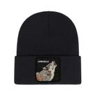 Gorro quente de inverno Lones Wolfs Knit Slouchy Cuffed Skul Gorro quente de inverno Lones Wolfs Knit Slouchy Cuffed Skul