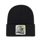 Gorro quente Eagle Winter, boné de caveira tricotado e desleixado