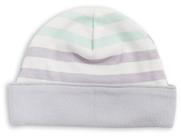 Gorro reversível listrado de algodão orgânico para bebê Finn + Emma 0-6 meses