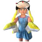 Gorro Touca Bichinho Infantil Fantasia Alças Longas Joaninha