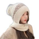 Gorro Touca Forrada C/ Cachecol Fixo Lã Quente Frio Inverno