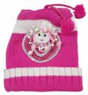 Gorro touca infantil com aplicação 3d linda