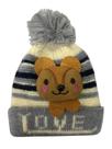 Gorro Touca Infantil Forro Interno Quentinho Com Pompom Menino Menina Confortável Frio Inverno