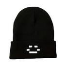 Gorro Unissex Bordado Em Tricô Quente Vermelho E Preto Moda Outono Inverno Gorro Unissex Bordado Em Tricô Quente Vermelho E Preto Moda Outono Inverno