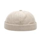 Gorro Unissex De Corduroy À Prova De Vento, Minimalista, Em Cor Sólida, Casual Para Outono E Inverno