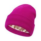 Gorro Unissex De Inverno Com Forro De Cetim, Touca Quente De Seda Com Punho E 2 Camadas Para Dormir,