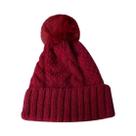 Gorro Unissex De Lã Quente Com Forro De Fleece, Cor Sólida, Estilo Versátil Para Outono E Inverno,