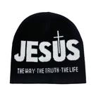 Gorro Unissex De Tricô Jacquard Com Alfabeto JESUS, Térmico Para Outono E Inverno, Ideal Para