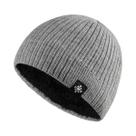 Gorro Unissex De Veludo Tricotado Quente E Grosso Com Proteção Para as Orelhas Para Outono E Inverno