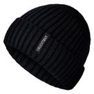 Gorro Unissex Quente De Inverno Com Forro De Pelúcia, Gorros Casuais De Malha Grossa Para Homens E