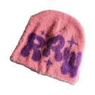 Gorro Unissex Y2K De Pelúcia Felpuda Quente De Tricô Estilo Hip Hop Para Outono Inverno Com Proteção