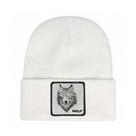 Gorro Wolfs Winter Warm Hats, tricotado, desleixado, com punhos