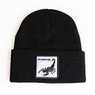 Gorros quentes de inverno Scorpions, tricotados, desleixados, com algemas