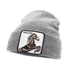 Gorros quentes de inverno Stallions, tricotados, desleixados, com algemas Gorros quentes de inverno Stallions, tricotados, desleixados, com algemas