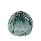 Gota decorativa em vidro murano verde 9cm