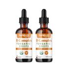 Gotas de complexo de vitamina B LIQUIDHEALTH Organic 20 mL (pacote com 2)