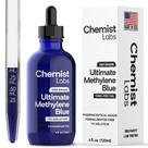 Gotas de metileno Blue Drops Chemist Labs Pharmaceutical Grade 120mL