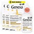 Gotas líquidas de vitamina D Genexa Infants 270 porções, pacote com 3 Gotas líquidas de vitamina D Genexa Infants 270 porções, pacote com 3